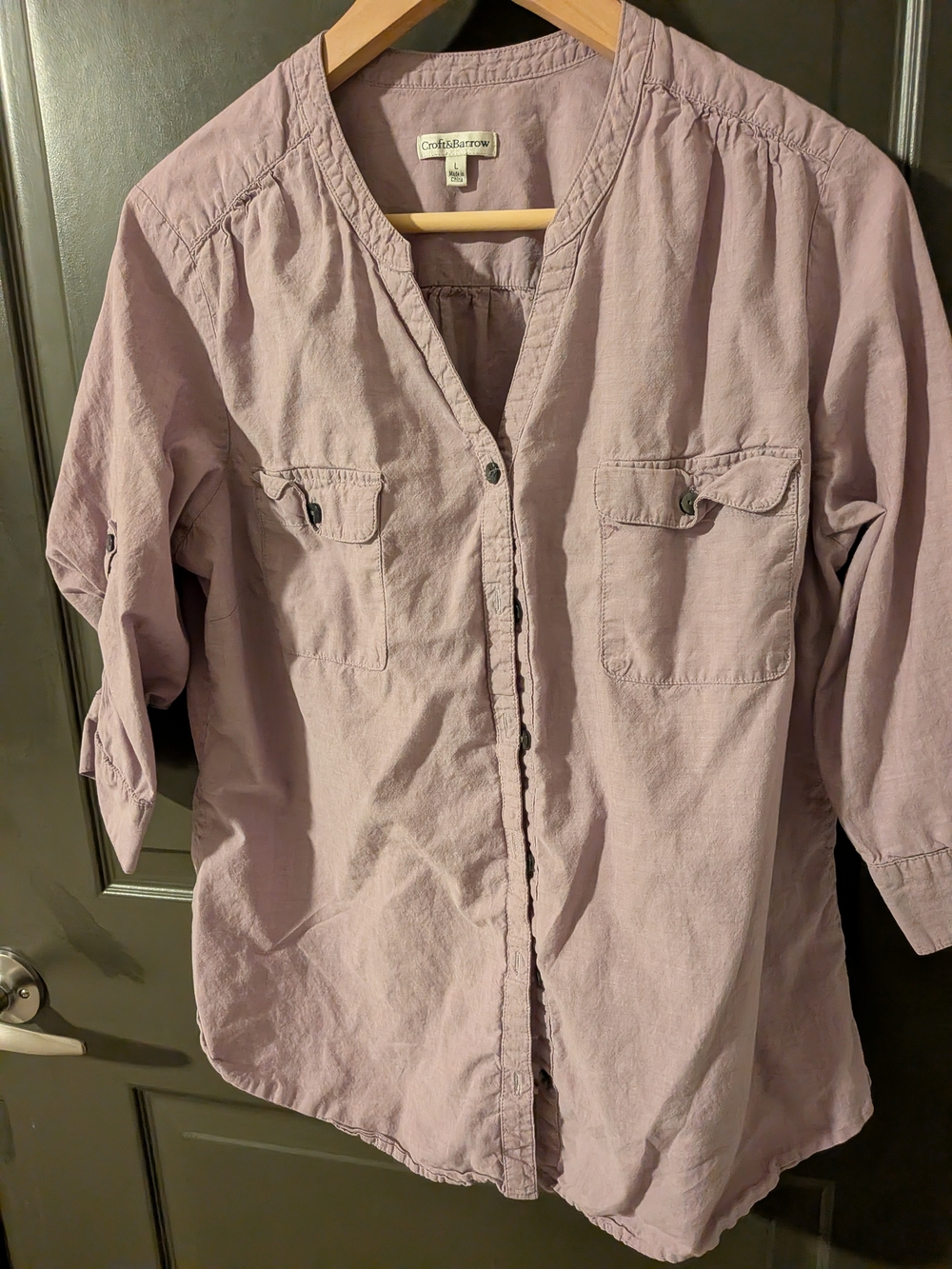 Croft & Barrow Light Lavender Button-Up Shirt